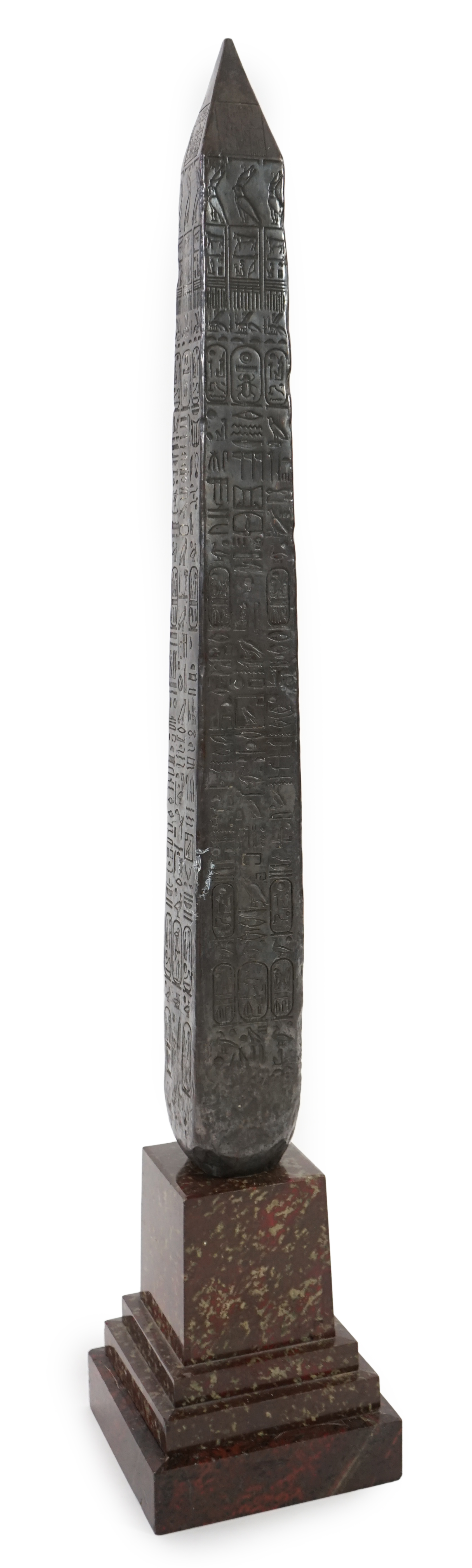 A 19th century Grand Tour style bronzed model of Cleopatra's Needle